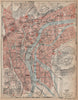 LIÈGE. Vintage town city map plan. Belgium. Liège 1920 old antique chart
