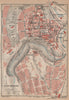 LUXEMBOURG. Vintage town city map plan. Luxemburg 1920 old antique chart
