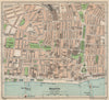 BRIGHTON. Vintage town city map plan. Sussex 1950 old vintage chart