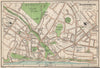 BOURNEMOUTH. Vintage town city map plan. Dorset 1950 old vintage chart