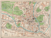 BATH. Vintage town city map plan. Somerset 1950 old vintage chart