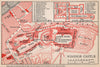 WINDSOR CASTLE. Vintage map plan. Berkshire 1950 old vintage chart