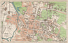 OXFORD. Vintage town city map plan. Oxfordshire. Colleges 1950 old vintage