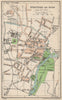 STRATFORD ON AVON. Vintage town city map plan. Warwickshire 1950 old
