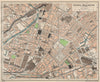 CENTRAL MANCHESTER. Vintage town city map plan. Lancashire 1950 old