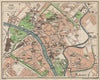 YORK. Vintage town city map plan. Yorkshire 1950 old vintage chart
