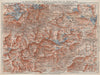 LA MAURIENNE. Modane Susa Mont-Cenis Val Thorens. Vintage map plan. Savoie 1923