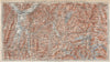 VALLÉES DE LA ROMANCHE & DU VÉNÉON.Grenoble-Lautaret.Alpe d'Huez.Isère 1923 map