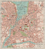GENEVA GENÈVE GENF. Vintage town city map plan. Switzerland 1930 old