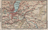 ENVIRONS OF GENEVA GENÈVE GENF. Vintage map plan. Switzerland 1930 old
