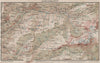 GRANDE-EAU VALLÉE. Leysin Diablerets. Vaud. Vintage map. Switzerland 1930