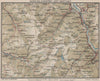 FRENCH/SWISS ALPS. Les Gets Morzine Samoëns Morgins Champéry Martigny 1930 map