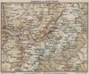 CHAMONIX & MONT BLANC. St Gervais Les Houches Argentière Courmayeur 1930 map