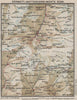 ZERMATT MATTERHORN MONTE ROSA.Breuil-Cervinia.Switzerland Italy.Vintage 1930 map