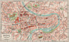 BERNE. Vintage town city map plan. Switzerland. Berne 1930 old vintage