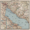 THUN ENVIRONS. Thunersee Oberhofen Hilterfingen. Switzerland vintage map 1930