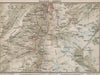 MÜRREN ENVIRONS. Wengen Eiger Jungfrau Lauterbrunnen. Vintage map plan 1930