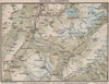 KANDERSTEG ENVIRONS. Blümlisalp Berne Doldenhorn. Vintage map. Switzerland 1930