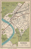 RICHMOND-UPON-THAMES.Vintage town plan.Petersham.Marble Hill.Bus routes 1935 map