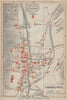 CHAMONIX. Vintage town city map plan. Haute-Savoie 1920 old antique chart