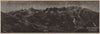 MASSIF DU MONT BLANC. Vintage panoroma map plan. Haute-Savoie 1920 old