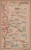MONT BLANC MASSIF.Chamonix.Aiguilles.Vintage topo-guide.Haute-Savoie 1920 map