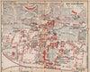 AIX-LES-BAINS. Vintage town city map plan. Savoie 1920 old antique chart