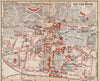 AIX-LES-BAINS. Vintage town city map plan. Savoie 1920 old antique chart