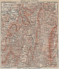 MASSIF DU VERCORS. Vintage map plan. French Alps 1920 old antique chart
