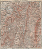 MASSIF DU VERCORS. Vintage map plan. French Alps 1920 old antique chart