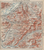 URIAGE & ENVIRONS. Vizille Domène Livet Chamrousse. Vintage map. Isère 1920