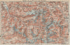 MASSIF DE LA MEIJE ET DU PELVOUX. Vintage map plan. Hautes-Alpes 1920 old