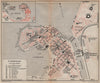 SAN SEBASTIAN. St Sébastien. Vintage town city map plan. Spain 1907 old