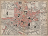 PAU. Vintage town city map plan. Pyrénées-Atlantiques 1907 old