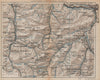 PYRÉNÉES. Eaux-Bonnes/Chaudes Cauterets Lourdes Argeles. Vintage map plan.  1907