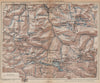 CAUTERETS ET GAVARNIE. Vintage topo-guide. Hautes-Pyrénées 1907 old map