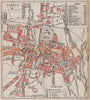 TARBES. Vintage town city map plan. Hautes-Pyrénées 1907 old antique chart