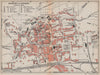 BAGNÈRES-DE-BIGORRE. Vintage town city map plan. Hautes-Pyrénées. Bagnères 1907