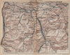 MONTRÉJEAU ST. BÉAT BARBAZAN. Vintage map plan. Haute-Garonne/Pyrenees 1907