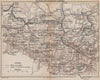 ARIÈGE. St. Girons Aulus Ax-les-Thermes Foix. Pyrénées. Vintage hiking map 1907