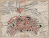 PERPIGNAN. Vintage town city map plan. Pyrénées-Orientales 1907 old