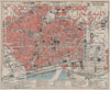 BARCELONA. City centre. Vintage town map plan. Spain Catalonia (Catalunya)  1907