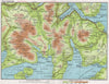 THE COOLINS (CUILLINS) . Vintage map plan. Isle of Skye. Scotland 1967 old