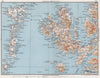 HEBRIDES WESTERN ISLES. Skye North & South Uist Rhum. Scotland 1967 old map