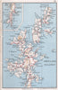SHETLAND ISLANDS. Vintage map plan. Lerwick Fetlar Yell Unst. Scotland 1967