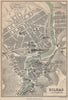 BILBAO. Vintage town city map plan. Spain 1899 old antique chart