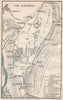ALHAMBRA. Vintage map plan. Granada. Spain 1899 old antique chart