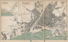 MALAGA. Caleta Limonar. Vintage town city map plan. Spain 1899 old antique