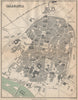 SALAMANCA. Vintage town city map plan. Spain 1899 old antique chart