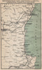 SPAIN MEDITERRANEAN COAST.Costa Blanca del Azahar Dorada Brava.Railways 1899 map
